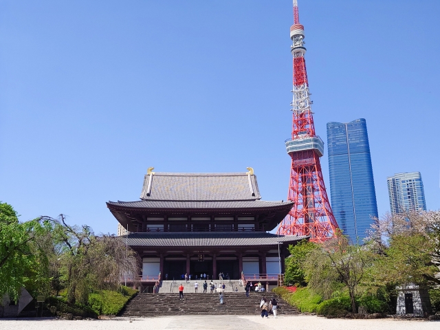 増上寺と東京タワー