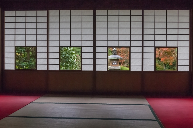 京都の泉涌寺別院の雲龍院の蓮華の間